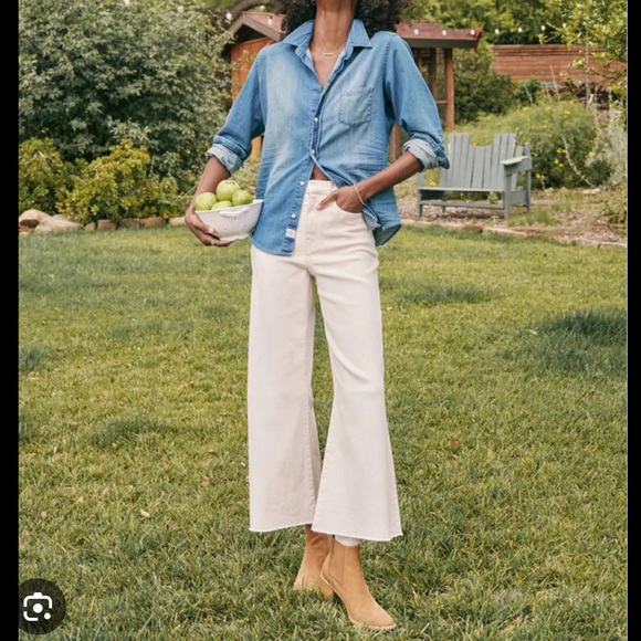FRANK AND EILEEN - GALWAY GAUCHO JEAN IN NATURAL SZ 30 #X2 - Picture 1 of 6